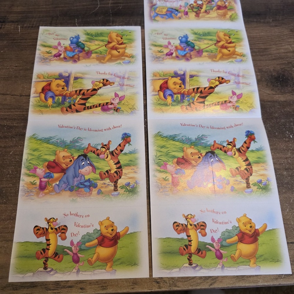 Cleo Winnie the Pooh Tigger Disney Valentine's Day Cards Lot of 12 - Picture 2 of 8